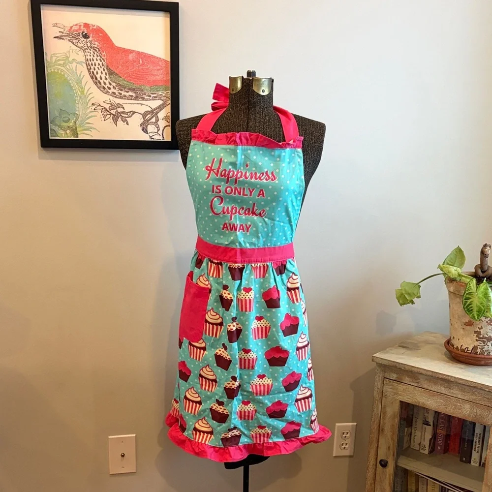 Pantry Turquoise Cupcake Apron – 